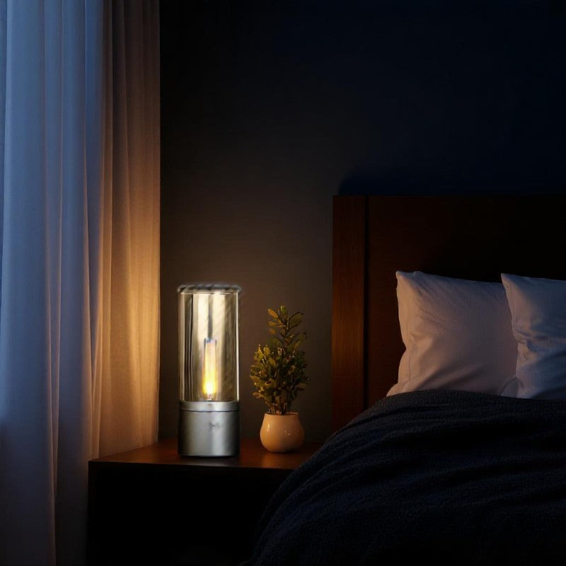 Portable Small Table Lamp for Indoor/Outdoor Use, 2500Mah Rechargeable Gold LED Desk Light, 2 Dimming Modes, 1800K Adjustable Warm Brightness, Patio, Table Decor, Coffee Shop, Dining, Bar